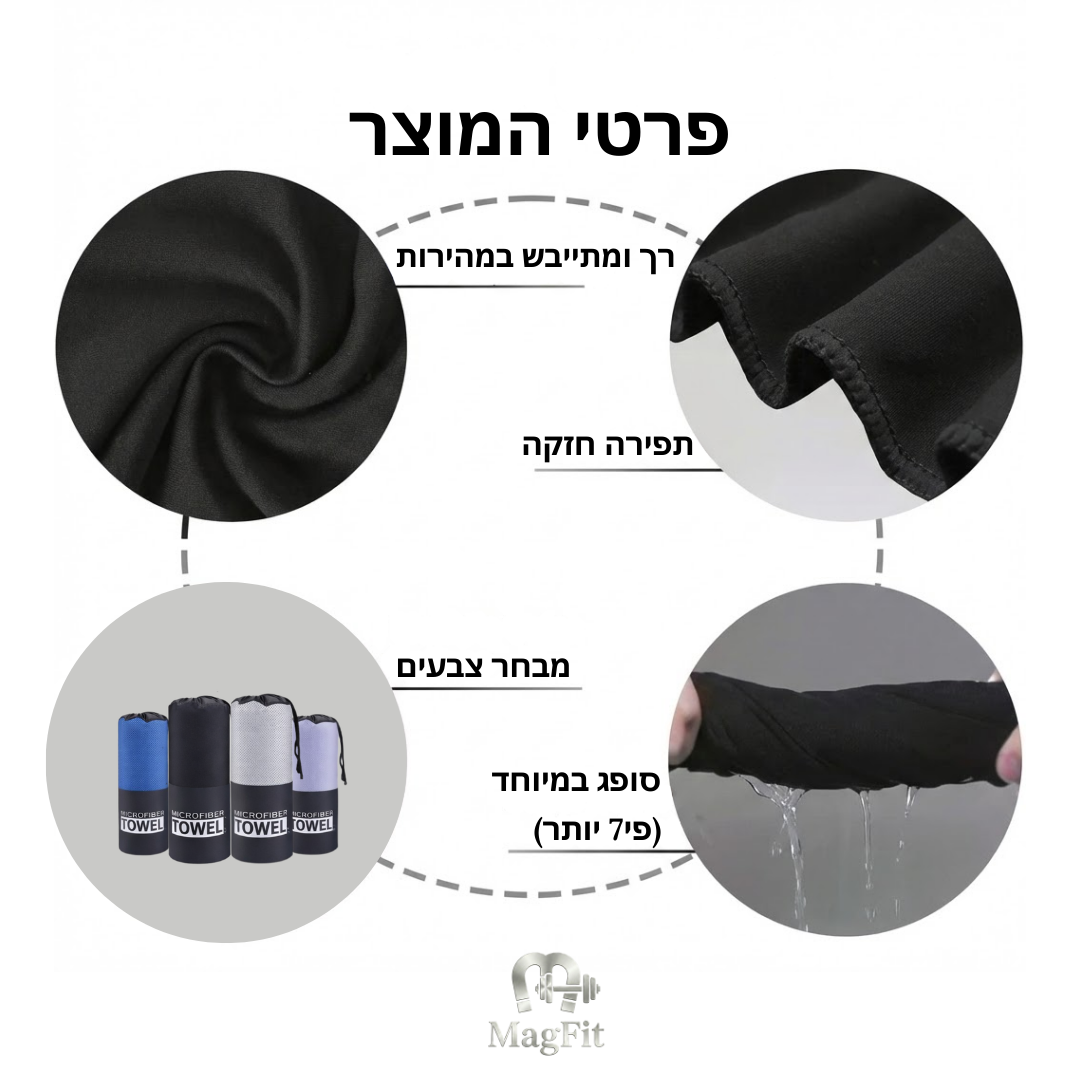 Magfit - מגבת מיקרופייבר עם ייבוש מהיר